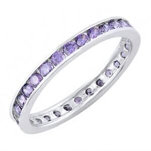 NEW STARLETTE women's amethyst eternity band in purple